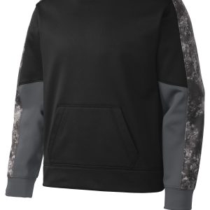 Sport-Tek Youth Sport-Wick Mineral Freeze Fleece Colorblock Hooded Pullover. YST231