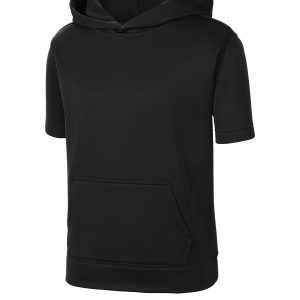 Sport-Tek Youth Sport-Wick Fleece Short Sleeve Hooded Pullover. YST251