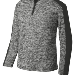 Sport-Tek Youth PosiCharge Electric Heather Colorblock 1/4-Zip Pullover. YST397
