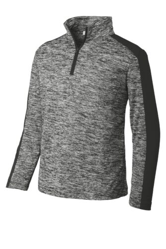 Sport-Tek Youth PosiCharge Electric Heather Colorblock 1/4-Zip Pullover. YST397