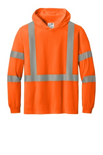 CornerStone ANSI 107 Class 3 Long Sleeve Segmented Tape Hooded Tee CS208