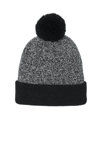 Sport-Tek Halftime Heather Pom Beanie STC68