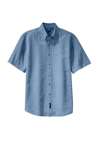 Port & Co Short Sleeve Value Denim Shirt. SP11