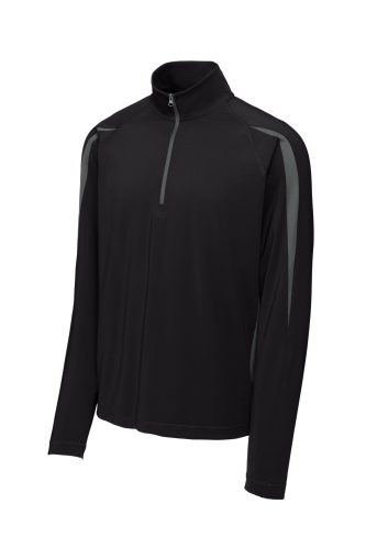 Sport-Tek Sport-Wick Stretch 1/4-Zip Colorblock Pullover. ST851