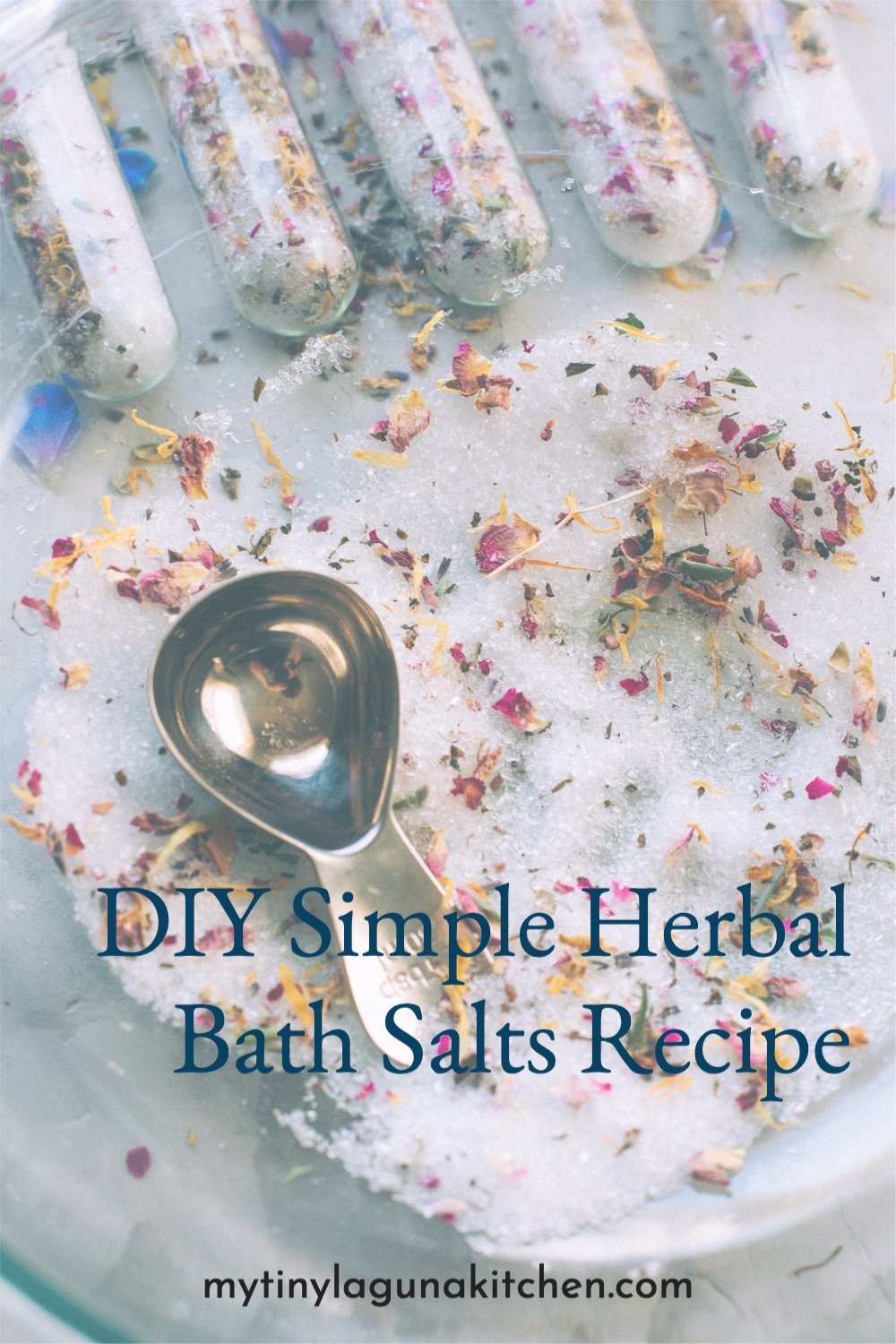 DIY Simple Herbal Bath Salts Recipe - My Tiny Laguna Kitchen