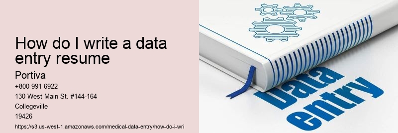 How do I write a data entry resume