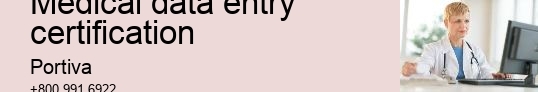 medical data entry certification