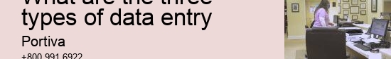 What are the three types of data entry