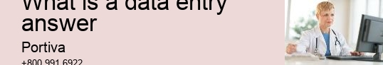 What is a data entry answer