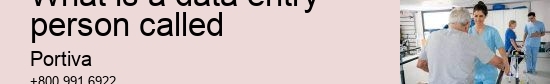 What is a data entry person called