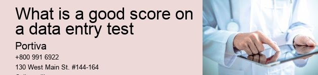 What is a good score on a data entry test