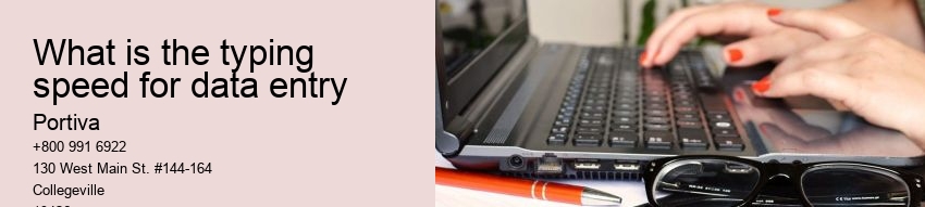 What is the typing speed for data entry