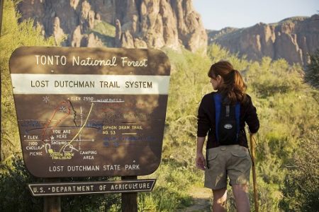 Hiking at Lost Dutchman