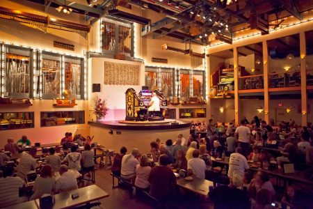 Organ Stop Pizza organ pipe dining room