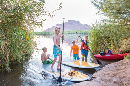 Salt River Mesa Kids Paddle Boarding