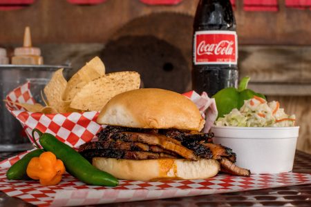 Jalapeno Bucks BBQ sandwich dinner