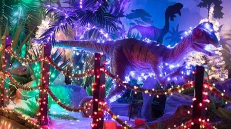 Pangea Land Dinosaur Jurassic Winter wonderland Christmas Lights