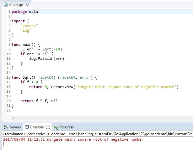 Golang Error Handling