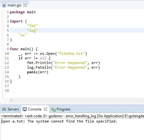 Golang Error Handling