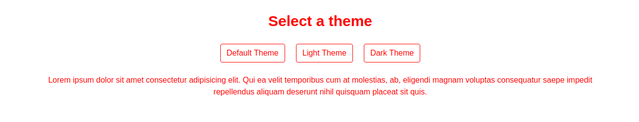 Default Theme of CSS