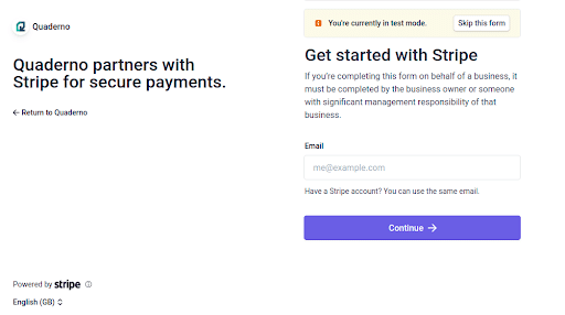 Quaderno Login Page | Mindbowser