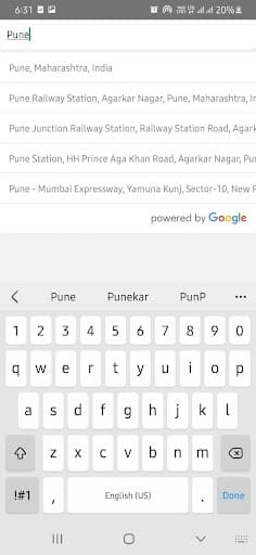 Google Places AutoComplete Output