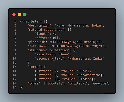 Google Places AutoComplete l onPress() function