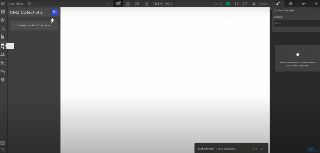 webflow dashboard