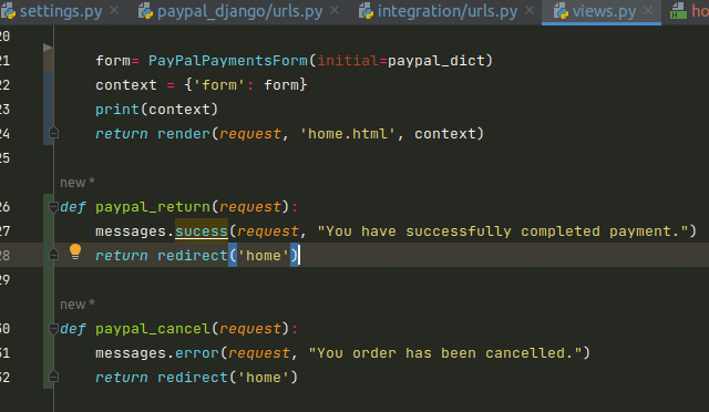 PayPal form