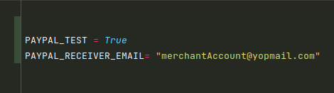 PayPal test