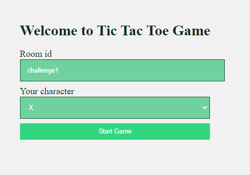 output of the implantation "welcome to tic tac toe"