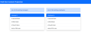 list of working managers and employees