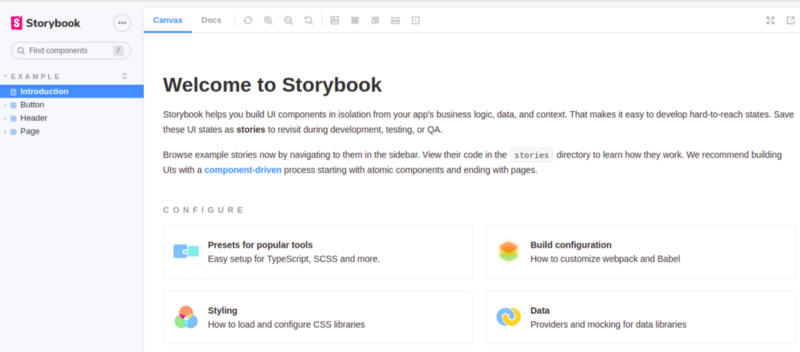 Storybook example