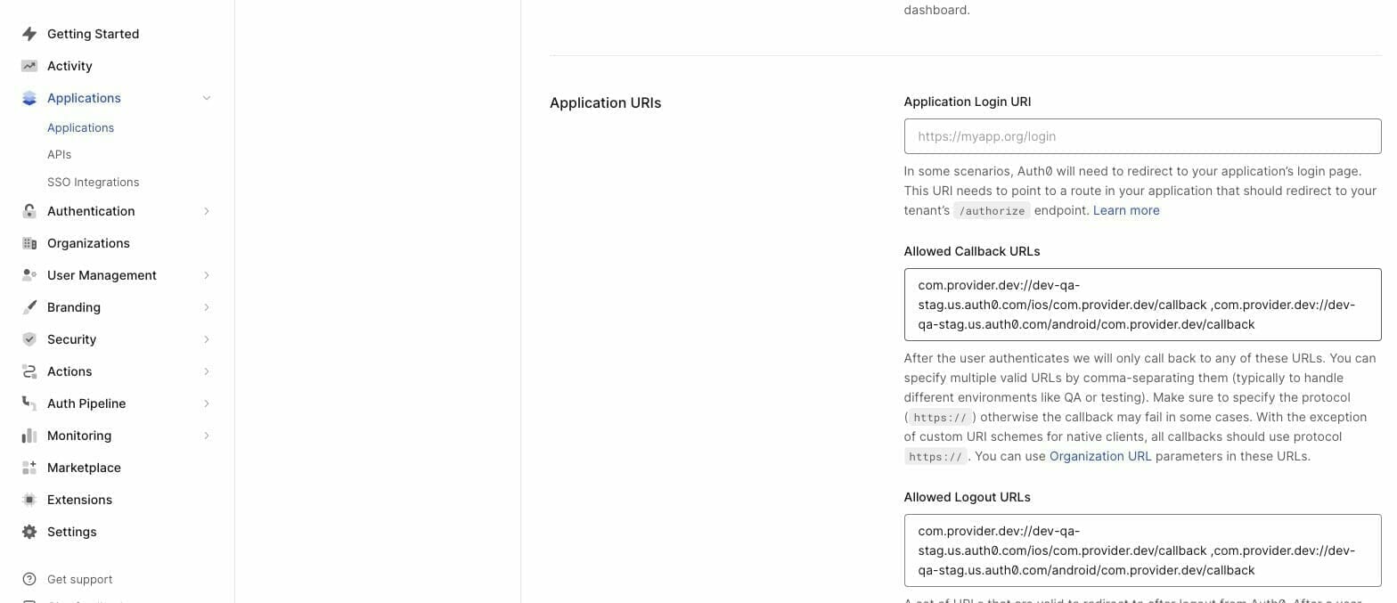 App-CallBack-Urls