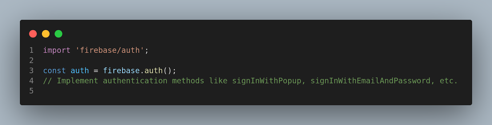 Firebase Authentication