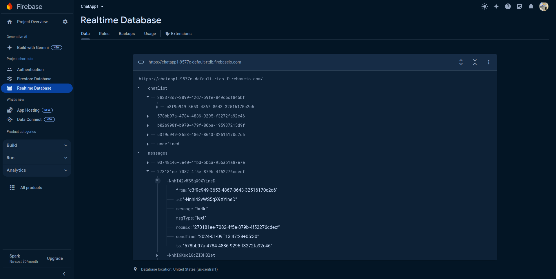 realtime database