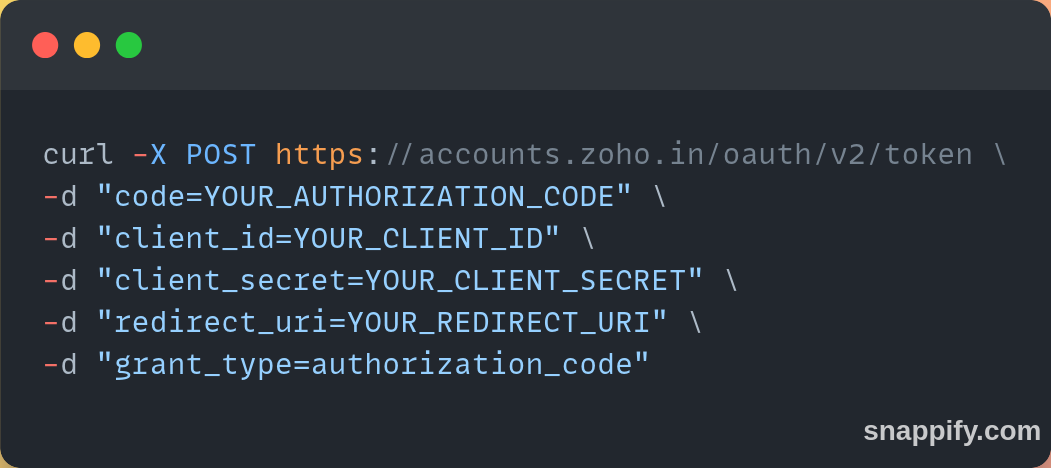 Request using curl