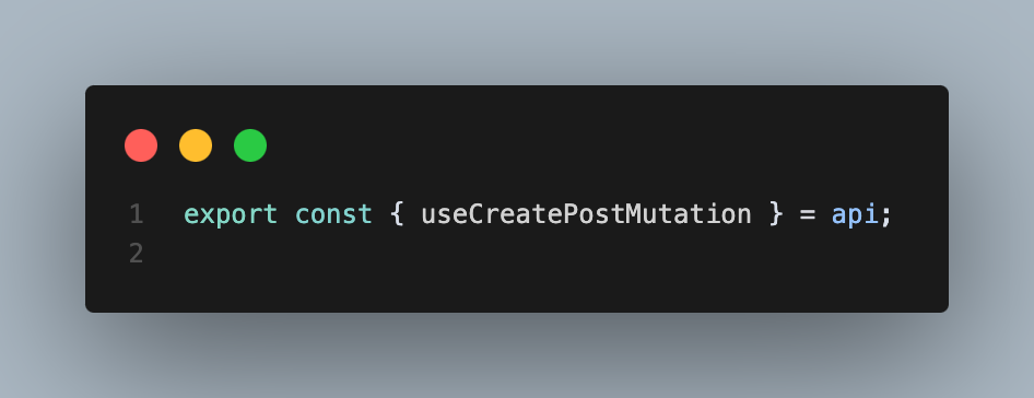use Create PostMutation