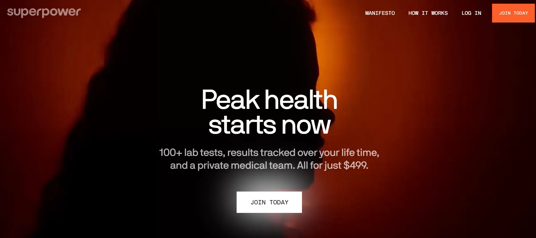 Website Screenshot of Superpower