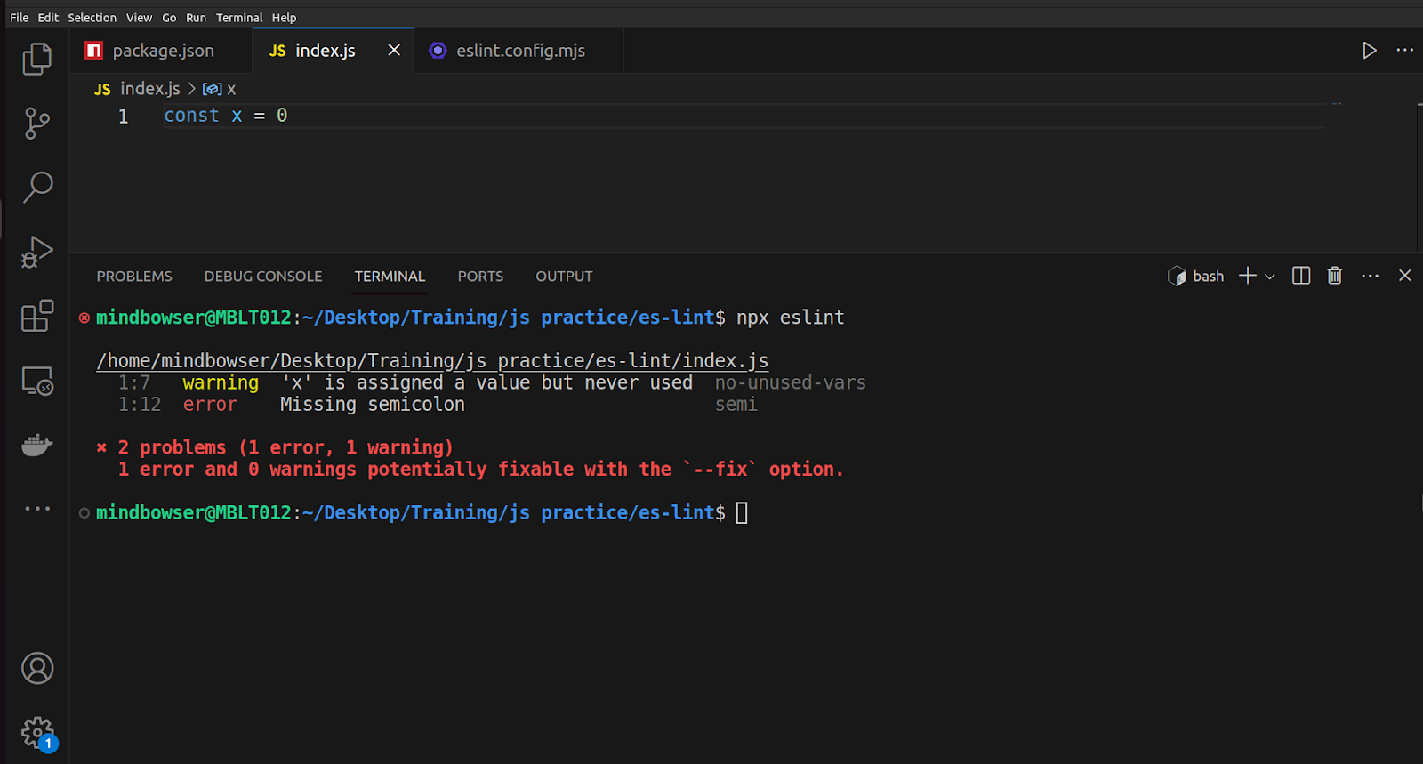 Create a index.js file