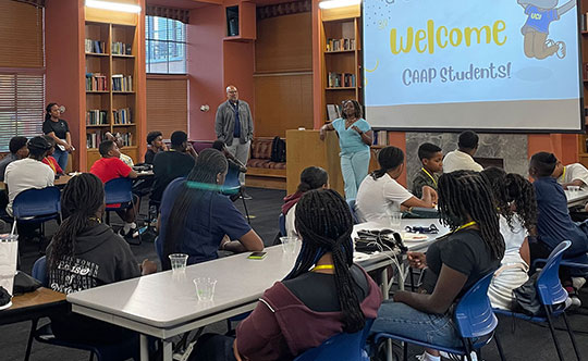 Students received a warm welcome by Vice Chancellor for Inclusive Excellence Dr. Dyonne Bergeron and Vice Chancellor for Student Affairs Dr. Willie Banks.