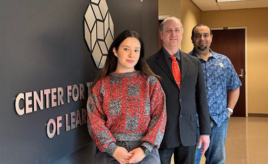 Michael Yassa, right, with co-authors Bryce Mander and Destiny Berisha. Center for the Neurobiology of Learning & Memory