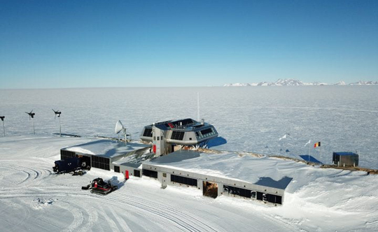 Belgium's Princess Elisabeth Antarctica research station in East Antarctica's Queen Maud Land was the site of the successful Ph.D. dissertation defense by Ratnakar Gadi, UC Irvine Earth system science graduate student.