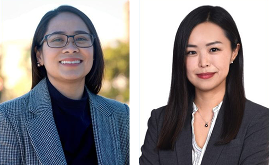 Herdeline Ann “Digs” Ardoña (left), assistant professor of chemical and biomolecular engineering, and Seunghyun Sim, assistant professor of chemistry, are among 126 early-career scientists to be named 2026 Sloan Research Fellows by the Alfred P. Sloan Foundation. 