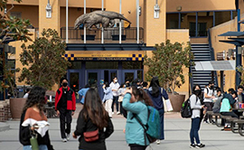 Campus crowds at the Student Center