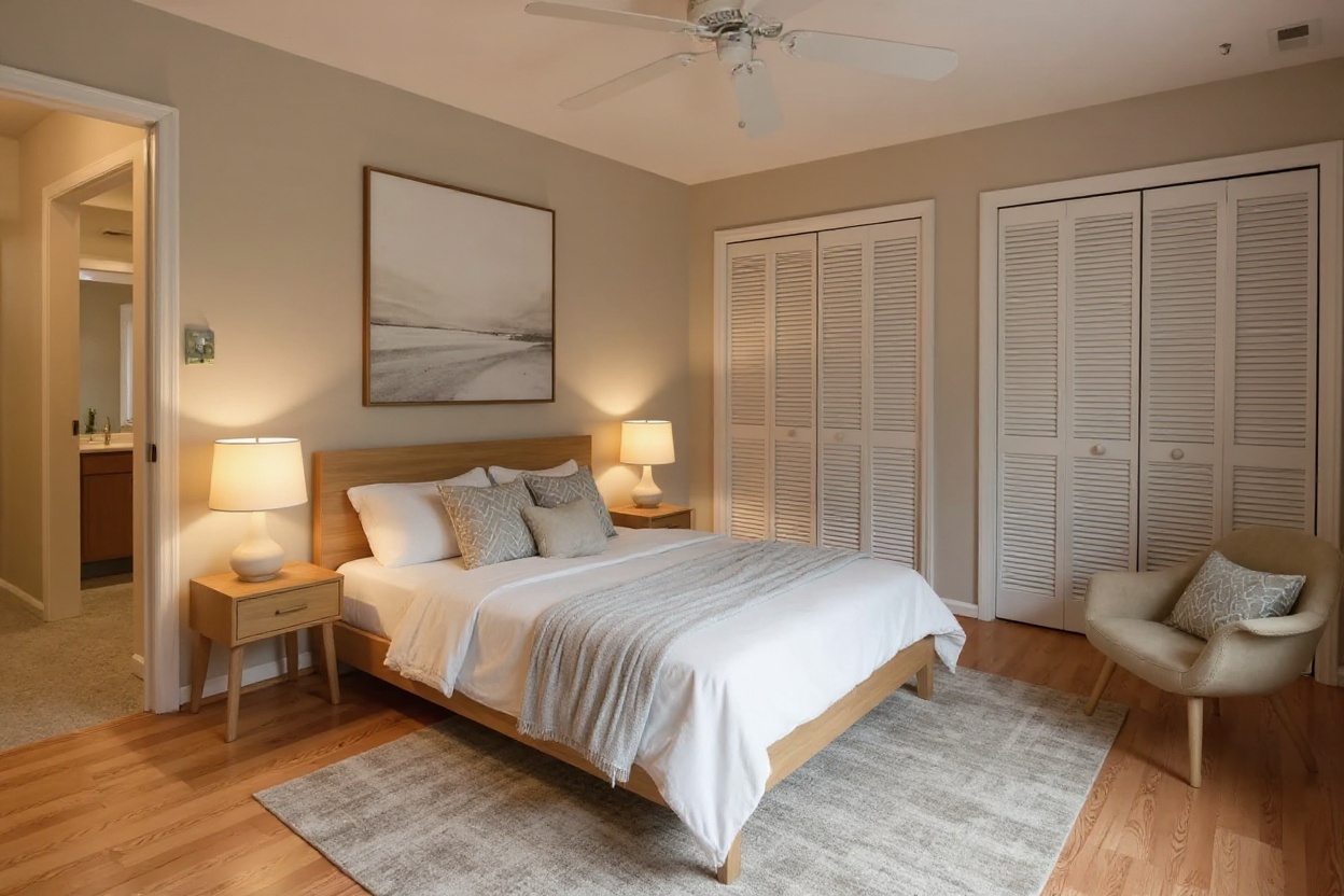 After - studio transformation: bedroom