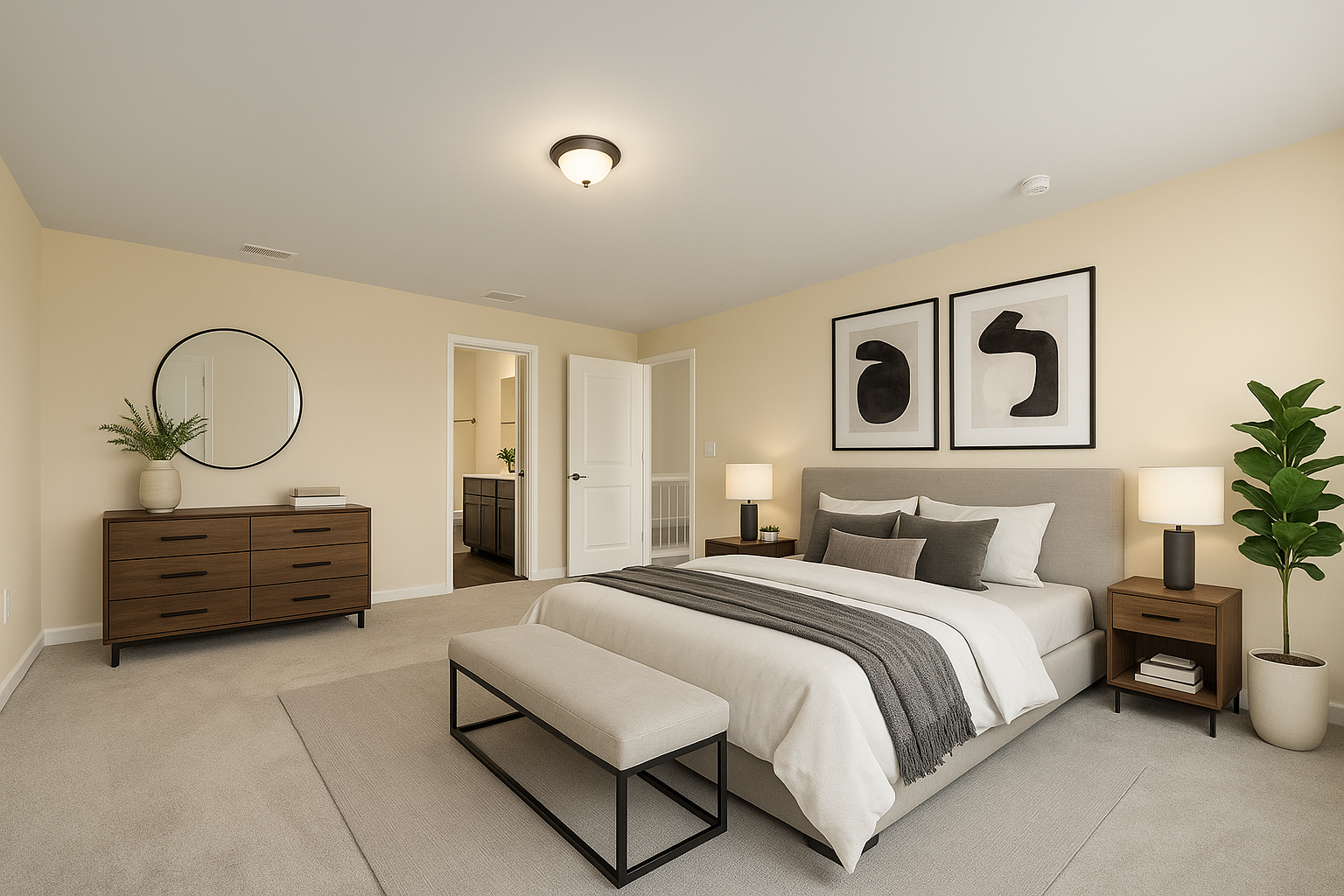 After - studio transformation: modern bedroom