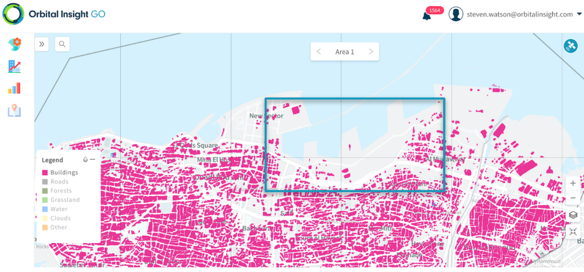 Orbital Insight Land Use Classification of Beirut - May 2020