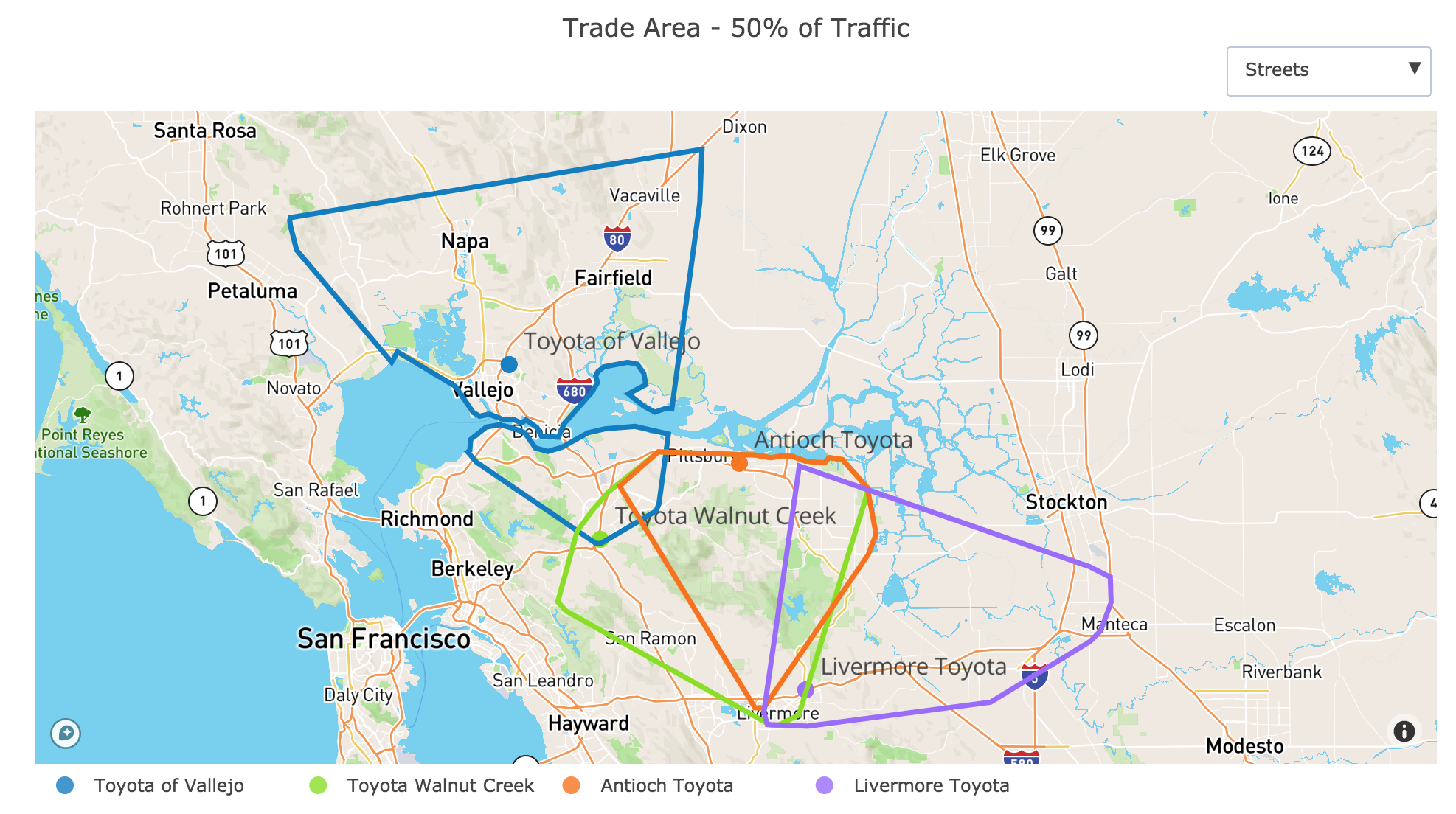 Orbital Insight GO Toyota Trade Areas