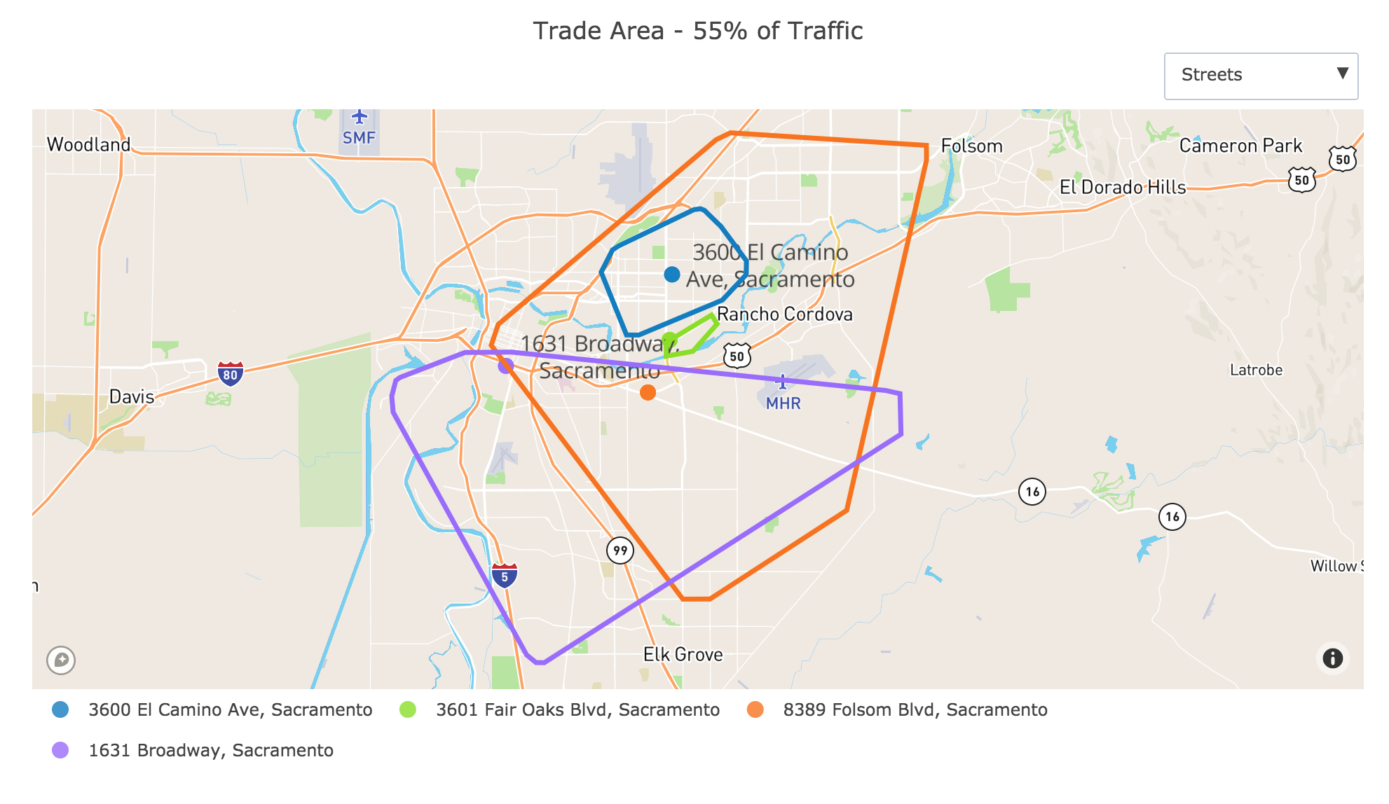 Orbital Insight GO Chase trade areas